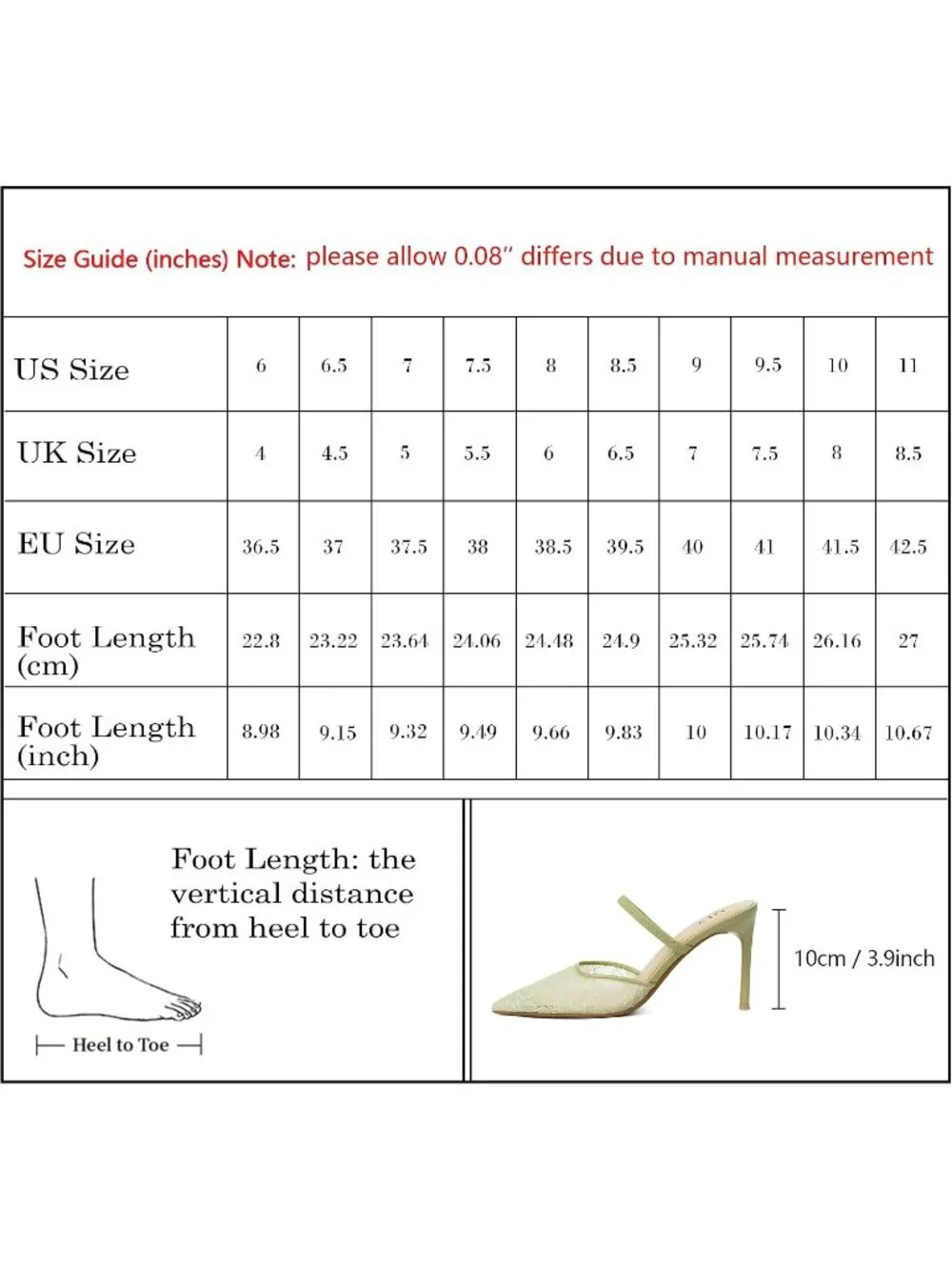 Women's Green Lace Pointed Toe Slingback Stiletto Pumps Slip On Heel Mule Shoes